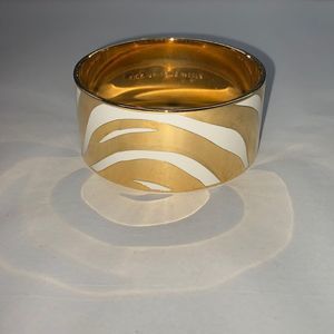 Kate Spade Gold Cream Zebra Bangle Bracelet